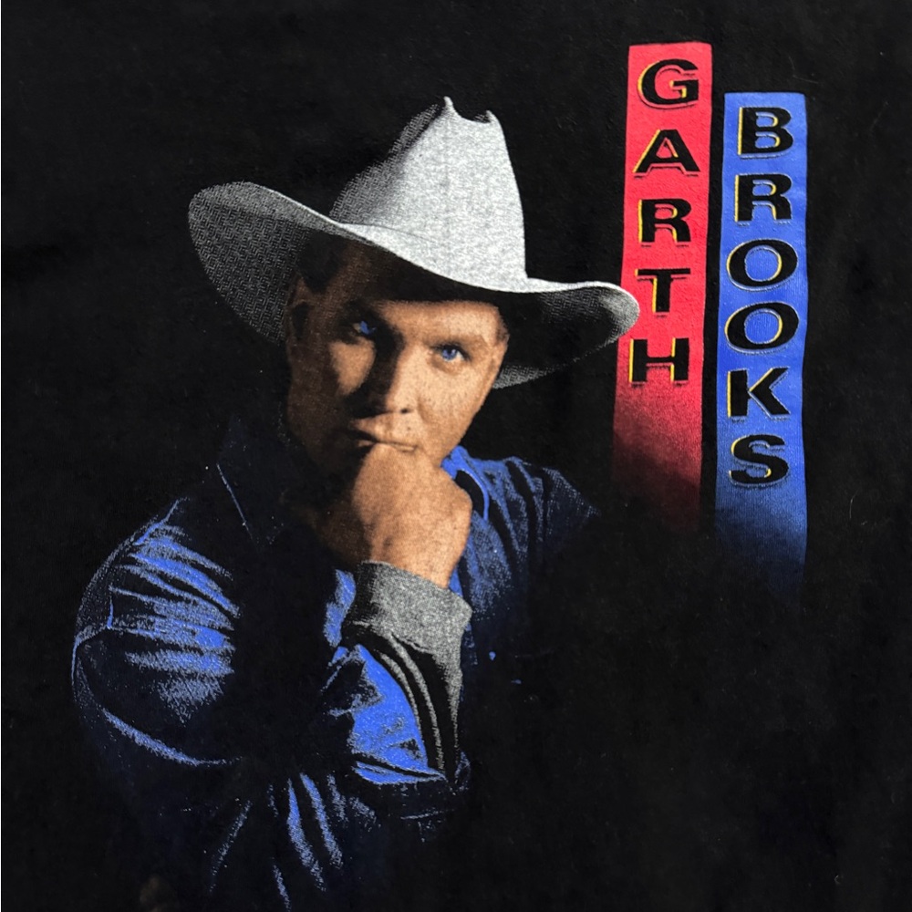 Vintage 90s Garth Brooks Single Stitch Made In USA Merch 1991 - Picture 3 of 8